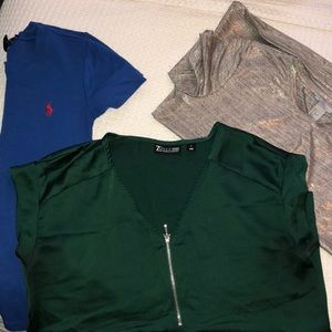 Three size S SHORT SLEEVE TOPS